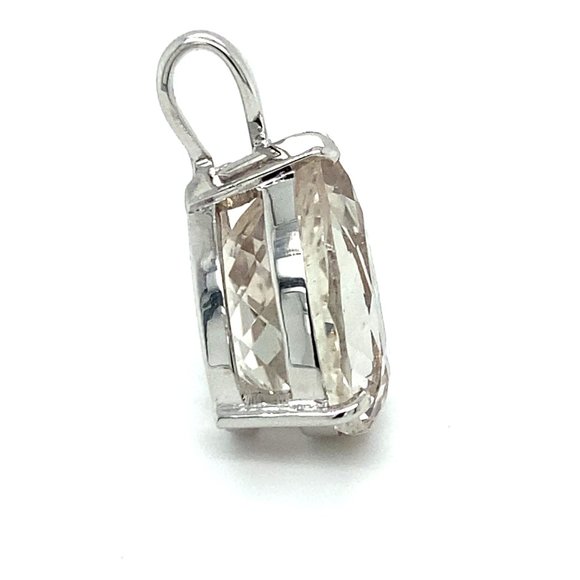 Certified Kunzite 11.84ct Diamonds 18K Pendant